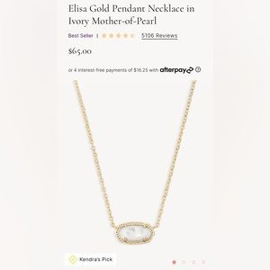 Kendra Scott Elisa pendant necklace